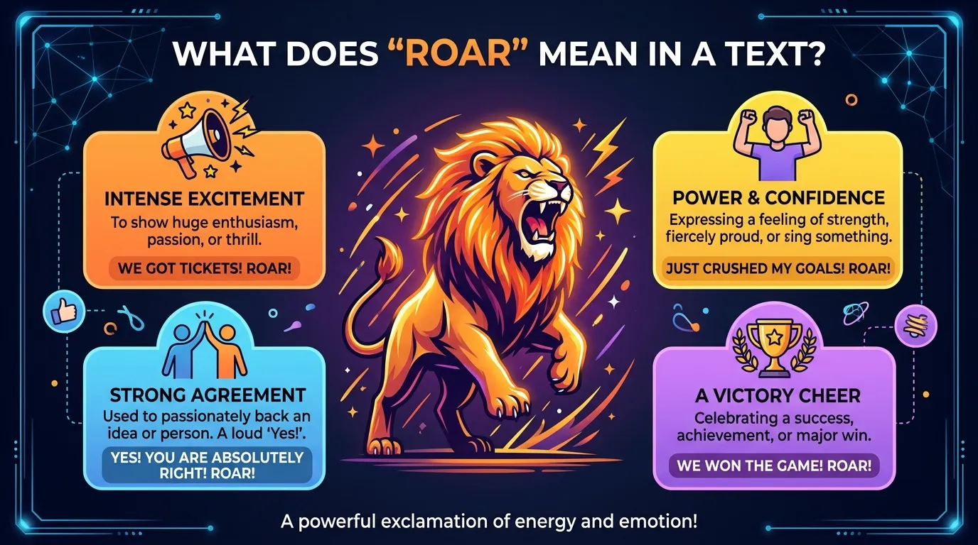 What Does Roar Mean in a Text