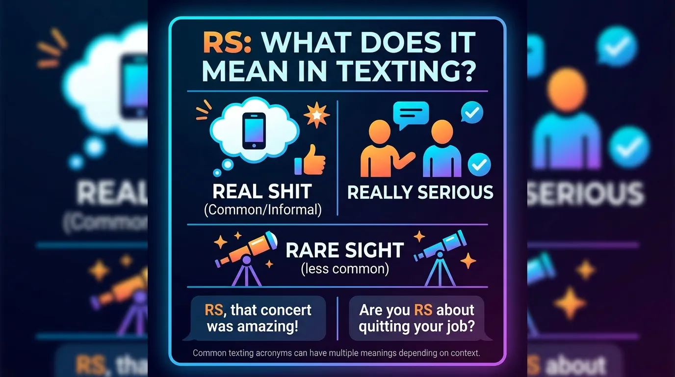Whats  RS Mean in Text