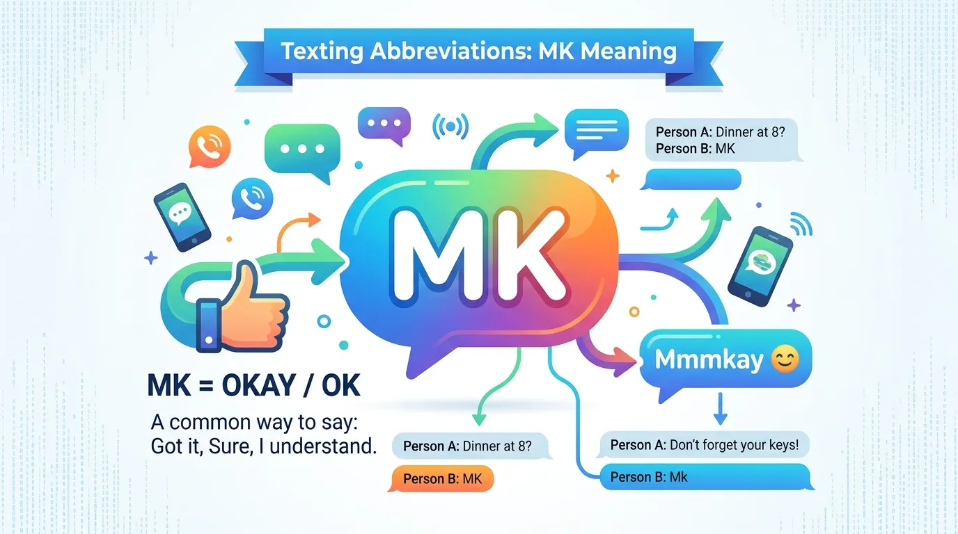 What Does MK Mean in Text