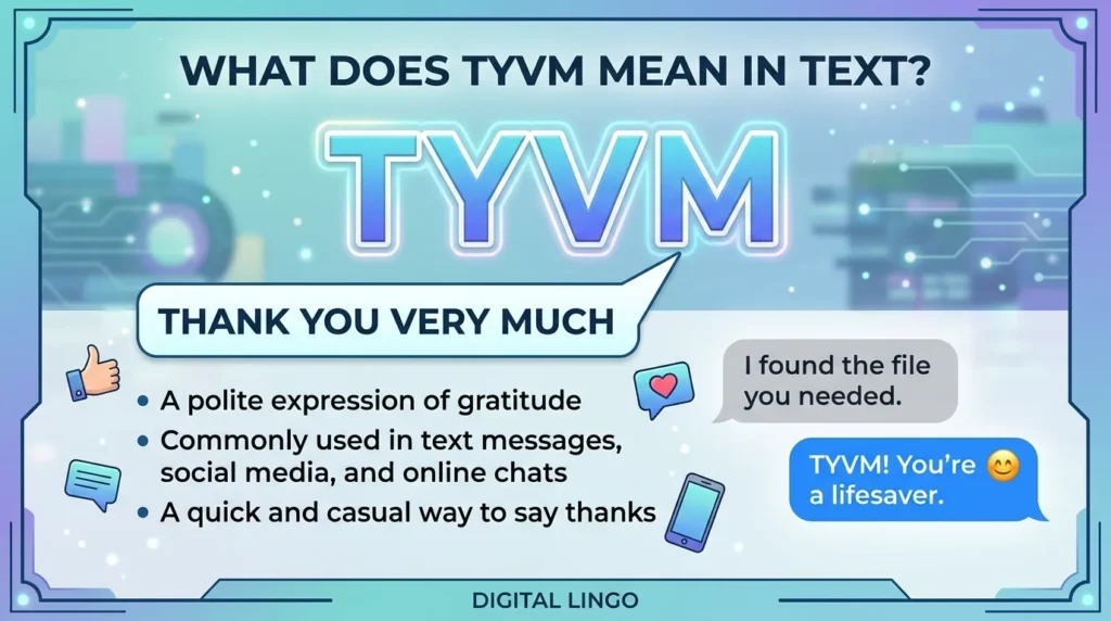 What Does TYVM Mean in Text